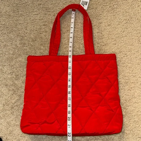 Vera Bradley Small North South Tote-Goji Berry Red - Picture 5 of 13